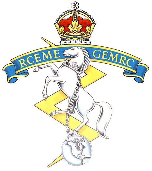Badge of the Corps of Royal Canadian Electrical and Mechanical Engineers