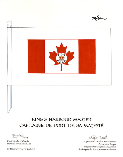 Letters patent approving the Flag of the King’s Harbour Master