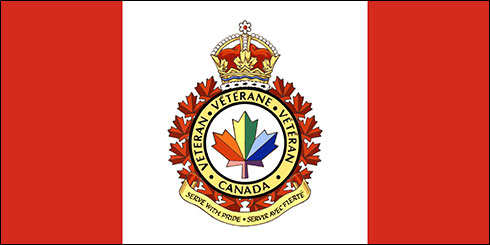 Flag of the Rainbow Veterans of Canada