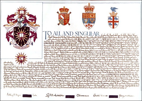 Letters patent registering