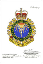 Letters patent confirming the badge of Cadet Camp Borden