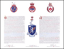 Lettres patentes concédant des emblèmes héraldiques au Royal Roads Military College