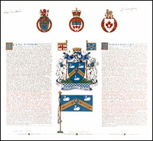 Lettres patentes concédant des emblèmes héraldiques à The Corporation of the City of Stratford