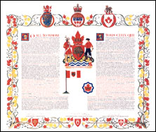 Lettres patentes concédant des emblèmes héraldiques à The Corporation of the City of Brantford