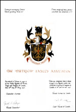 Letters patent granting heraldic emblems to The Dietrich Family Association