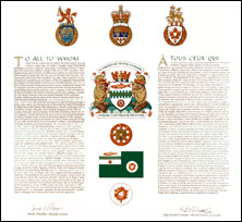 Letters patent granting heraldic emblems to The Corporation of the City of Port Coquitlam