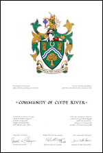 Letters patent granting heraldic emblems to the Community of Clyde River