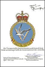 Letters patent approving the Badge of the Air Transportable Communication and Control Unit