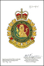 Letters patent approving the Badge of the Cadet Camp Valcartier