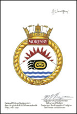 Letters patent approving the Badge of HMCS Moresby