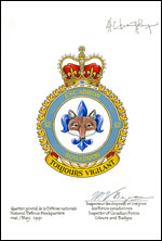 Letters patent approving the Badge of the 12 Radar Squadron