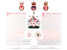 Letters patent granting heraldic emblems to The Army Cadet League of Canada