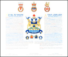 Letters patent granting heraldic emblems to the City of Scarborough