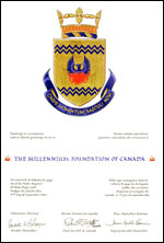 Lettres patentes concédant des emblèmes héraldiques à The Millennium Foundation of Canada