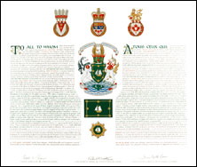 Letters patent granting heraldic emblems to the Cape Breton Regional Municipality