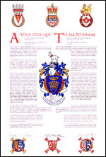 Letters patent granting heraldic emblems to Yves Chevrier