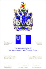 Letters patent granting heraldic emblems to The Corporation of the Municipality of Central Elgin