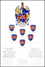 Letters patent granting heraldic emblems to James Edwin Harris Miller