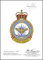 Letters patent approving the Badge of 8 Wing