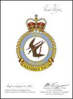 Letters patent approving the Badge of 22 Wing