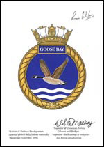 Lettres patentes approuvant l’insigne du NCSM Goose Bay