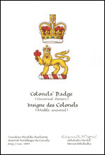 Lettres patentes approuvant l'insigne des colonels des forces armées canadiennes