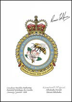 Letters patent approving the Badge of 14 Air Maintenance Squadron