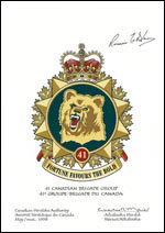 Letters patent approving the Badge of 41 Canadian Brigade Group