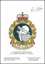 Letters patent approving the Badge of 33 Canadian Brigade Group