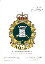 Letters patent approving the Badge of 32 Canadian Brigade Group