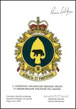 Letters patent approving the Badge of 2 Canadian Mechanized Brigade Group