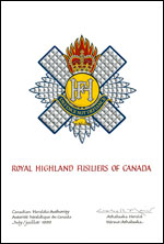 Lettres patentes approuvant l’insigne de The Royal Highland Fusiliers of Canada