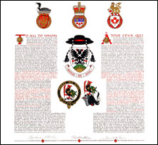 Letters patent granting heraldic emblems to Don McLean Aitchison