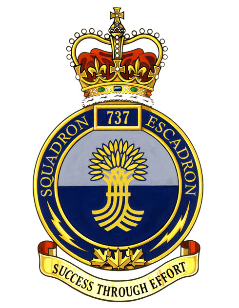 Badge of the 737 (Saskatoon) Communication Squadron