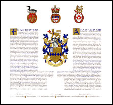 Letters patent granting heraldic emblems to Anne Pennington Mayer