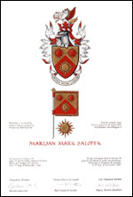 Letters patent granting heraldic emblems to Marijan Mark Salopek