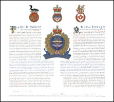 Letters patent granting heraldic emblems to the Edmonton Police Service