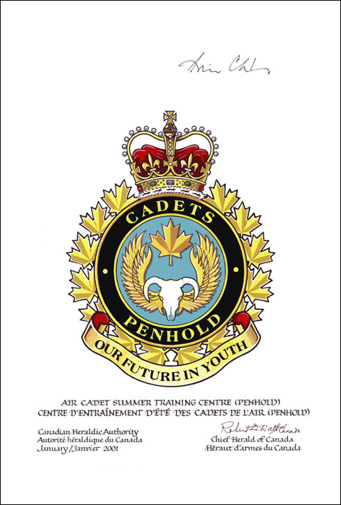 Approbation de l'insigne du Centre d'entraînement d'été des cadets de l'air (Penhold)