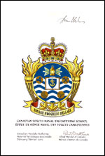 Approbation de l'insigne de l'École de génie naval des Forces canadiennes