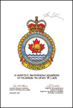 Approval of the Badge of the 14 Airfield Engineering Squadron