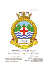 Approval of the Badge of the Maritime Forces Pacific