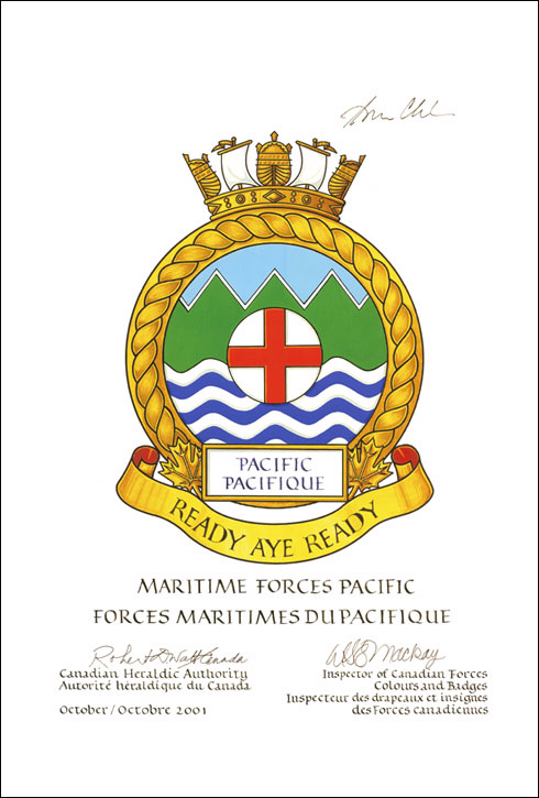 Approval of the Badge of the Maritime Forces Pacific