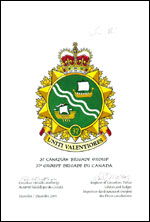 Approval of the Badge of the 37 Canadian Brigade Group