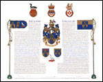 Letters Patent granting Armorial Bearings to Alan David Rowe