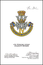 Approval of the Badge of the 4th Princess Louise Dragoon Guards