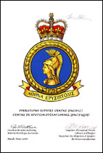 Approval of the Badge of the Operations Support Centre (Pacific)