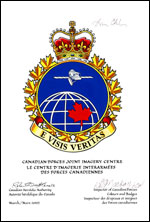 Approbation de l'insigne du Centre d'imageries interarmées des Forces canadiennes