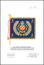 Approbation du drapeau royal de The Toronto Scottish Regiment (Queen Elizabeth The Queen Mother's Own)