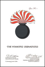 Approbation de l'insigne de The Winnipeg Grenadiers