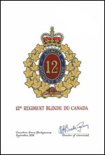 Approval of the Badge of the 12e Régiment blindé du Canada